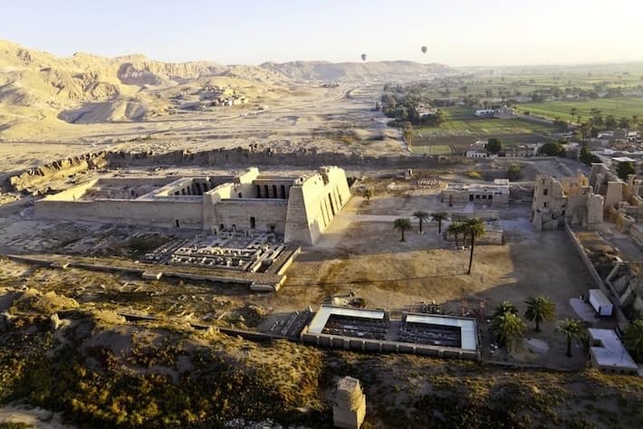 Aerial view of part of the Karnak Temple