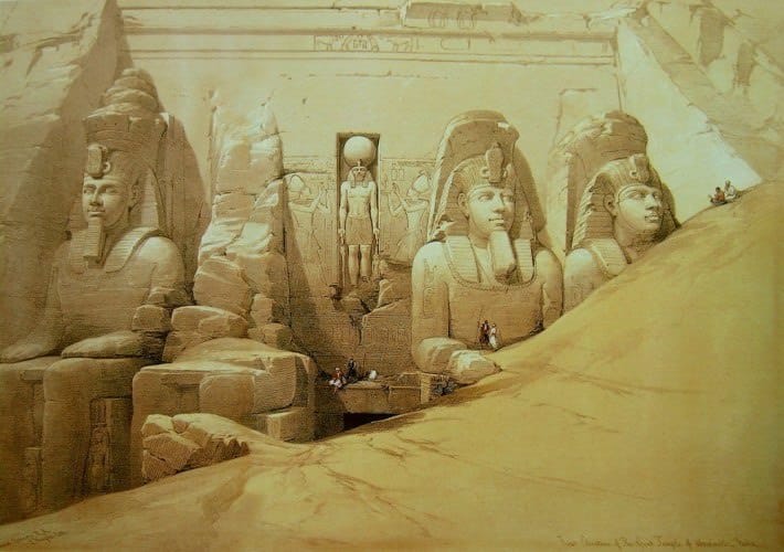 Abu Simbel - David Roberts, 1838