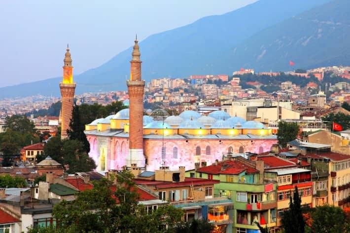 The Grand Mosque in Bursa (or Ulu Cami) is the largest mosque in Bursa, Turkey
