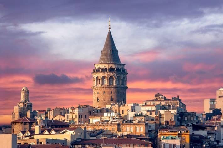 Galata Tower in Istanbul Turkey