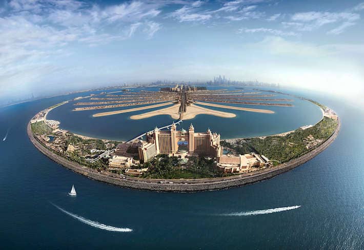 Palm Jumeirah Island, aerial view
