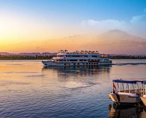 Luxury Nile Cruise and Stay - River Nile at sunset in Aswan
